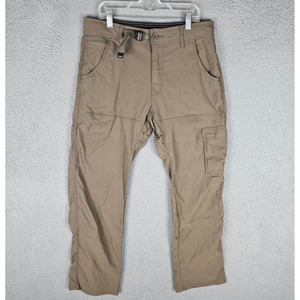 prAna Pants Mens 30x30 Relaxed Fit Stretch Zion Hiking Outdoor Cargo Belted